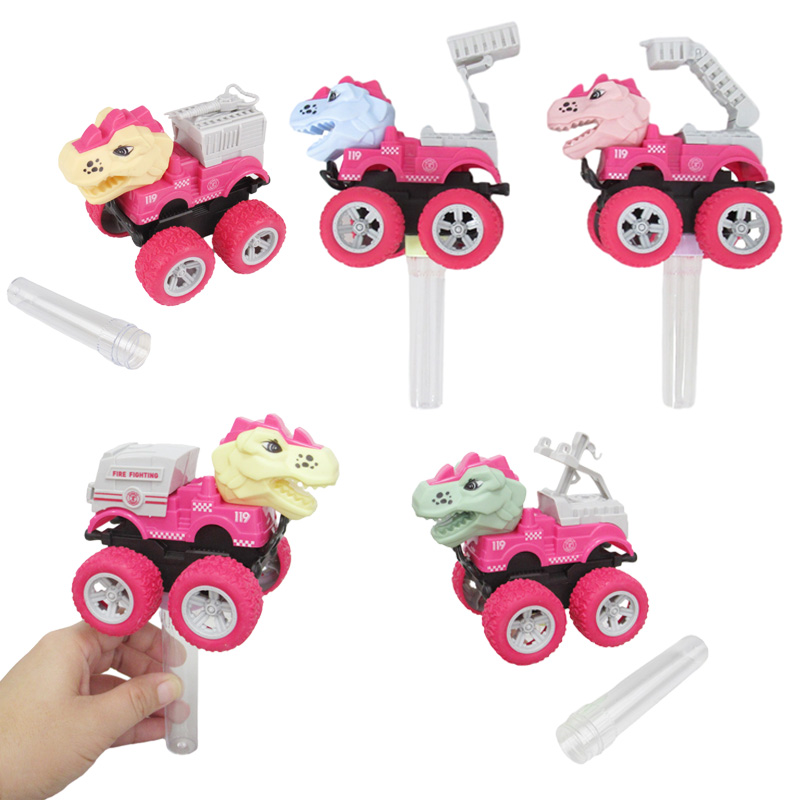 Dino fire engine candy toy